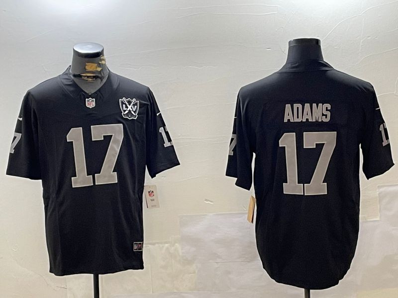 Men Oakland Raiders #17 Adams Black Three generation 2024 Nike Limited NFL Jersey style 3->cleveland browns->NFL Jersey